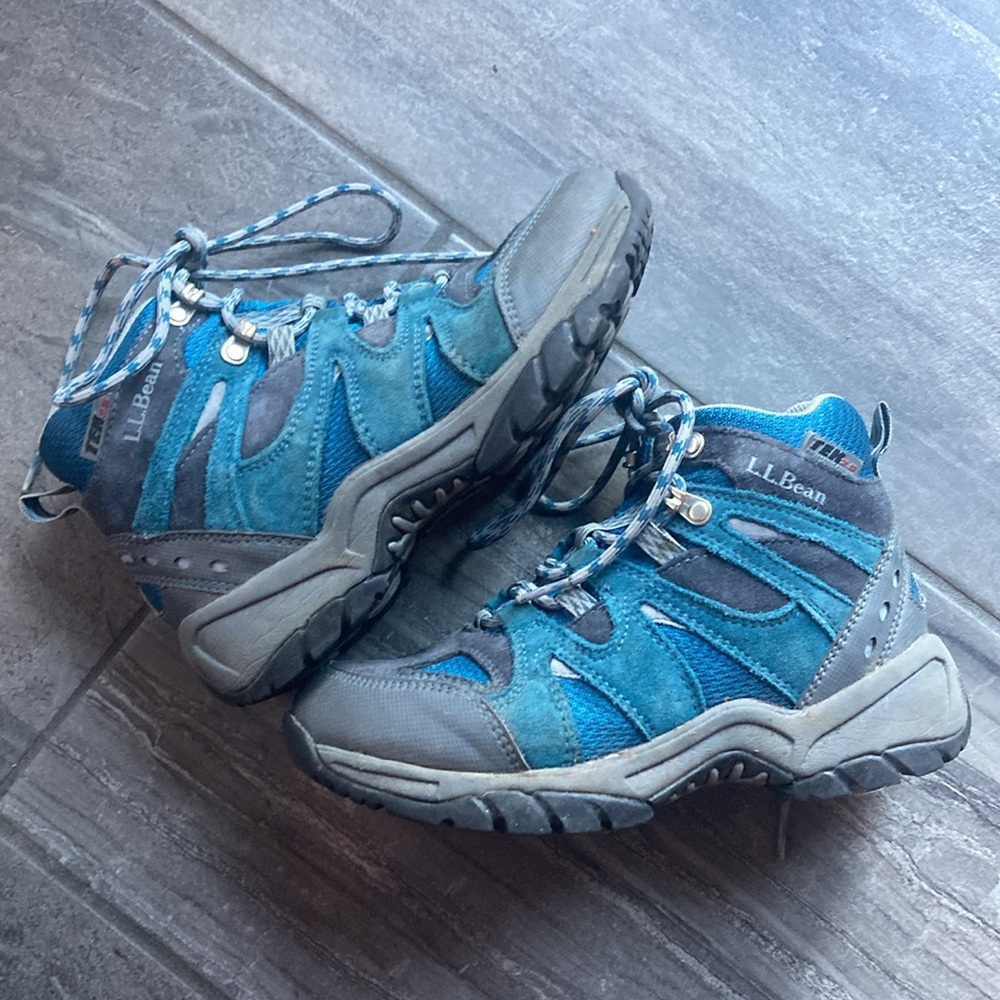 L.L. Bean Kids Blue and Gray Boots